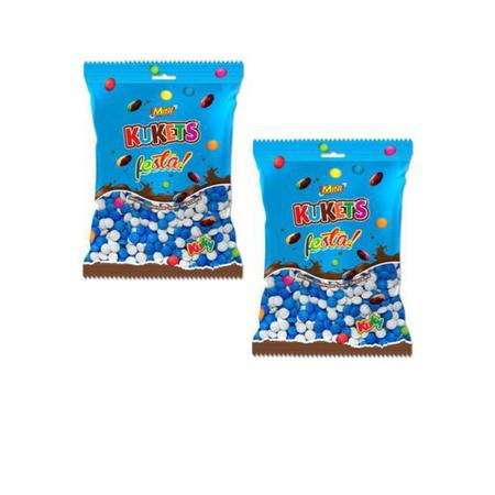 Imagem de Confete Confeitado Chocolate 1Kg Branco e Azul Sua Decoração