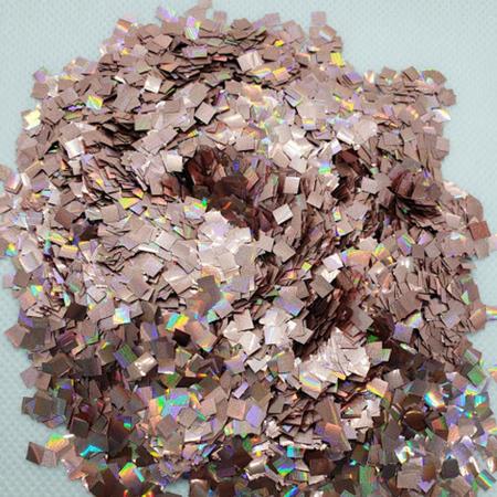 Imagem de Confete Mini Picadinho Holografico Rose Gold para Balões e Topo de Bolo 100g