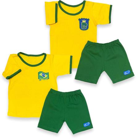 Conj Infantil Brasil Copa Mundo 2022 Menino Camiseta Shorts - LOJA BEBÊ  ALEGRE - Camiseta Infantil - Magazine Luiza