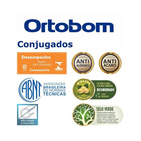 Imagem de Conjugado Union Ortopedic Solteiro (88x188x43) - Estrutura Ortopédica INMETRO - Ortobom