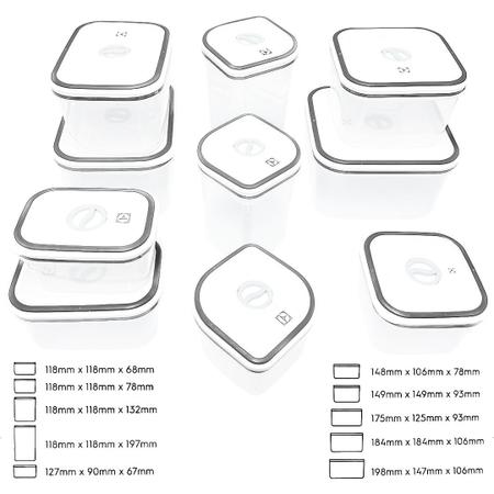 Imagem de Conjunto 10 Potes Herméticos Electrolux Conserva e Organiza Alimentos Freezer e Microondas