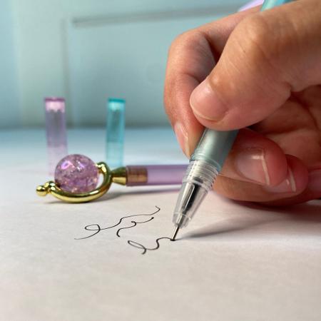 Conjunto 12 canetas fofa desenho animado bola de cristal papelaria criativa  - Filó Modas - Caneta Gel - Magazine Luiza