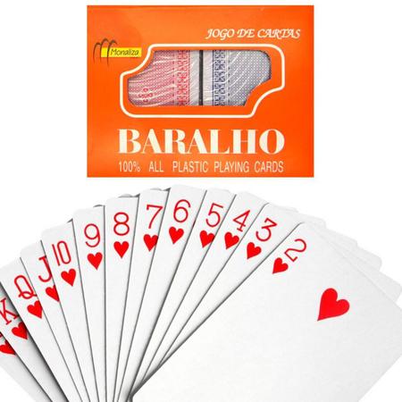 Cartas de Jogar Baralho Com 2 Baralhos Azul e Vermelho - ShopJJ