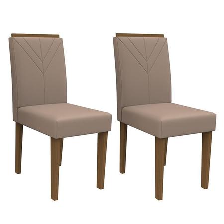 Imagem de Conjunto 2 Cadeiras Amanda Imbuia/Marrom - PR Móveis
