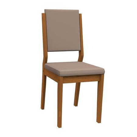 Imagem de Conjunto 2 Cadeiras Carol Ipê/Marrom - PR Móveis
