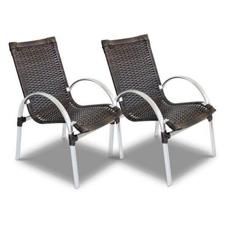 Imagem de Conjunto 2 Cadeiras Fibra Sintética e Alumínio Cuiabá Móveis Brasil de Coração