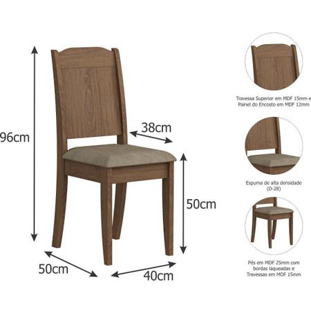 Imagem de Conjunto 2 Cadeiras MDF Bárbara II Cimol