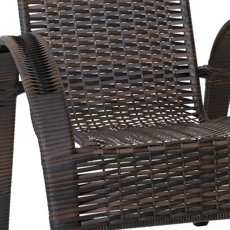 Imagem de Conjunto 2 Cadeiras Napoli em Fibra Sintética Para Área, Jardim, Varanda, Edícula - Pedra Ferro