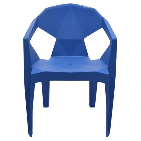 Imagem de Conjunto 2 Cadeiras Poltrona Plástico Azul/amarelo/vermelha