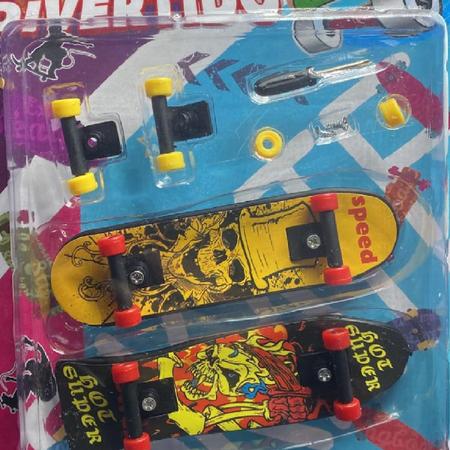 Kit 20 Unidades Skate de Dedo Mini Fingerboard Infantil Colorido - Dupari