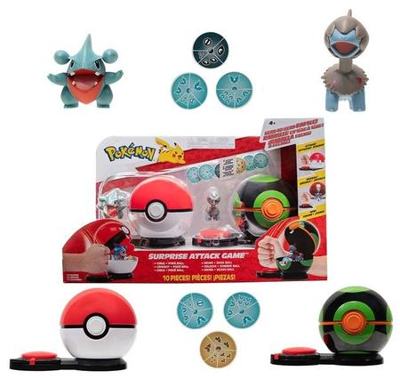 Conjunto 2 Pokébolas de Ataque Surpresa Com 2 Mini Figuras Pokémon - Gible e Deino - Sunny Imagem de Conjunto 2 Pokébolas de Ataque Surpresa Com 2 Mini Figuras Pokémon - Gible e Deino - Sunny