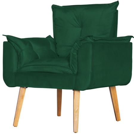 Imagem de Conjunto 2 Poltronas Para Sala Decorativa e Namoradeira Opala Suede Verde Escuro Click Pol