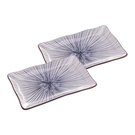 Conjunto 2 Pratos De Porcelana Molho Shoyu Tarê Hot Holl Japonesa 20cm x 12cm - Wolff Imagem de Conjunto 2 Pratos De Porcelana Molho Shoyu Tarê Hot Holl Japonesa 20cm x 12cm