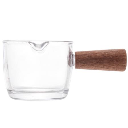 Imagem de Conjunto 25 Molheiras de Vidro com Cabo de Bambu 50ml Cremeiras para Restaurantes Lyor