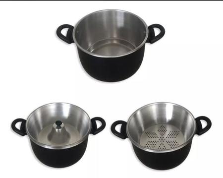 Conjunto 3 em 1 Banho Maria Alumínio n22 ótima qualidade - Filó modas Imagem de Conjunto 3 em 1 Banho Maria Alumínio n22 ótima qualidade