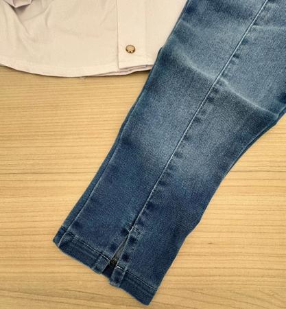 Imagem de Conjunto 3 Peças com Pulouver, Camisa branca e Calça Jeans Confy 4094