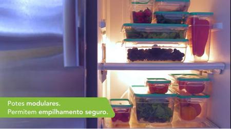 Imagem de Conjunto 3 Potes Herméticos Porta Alimentos Geladeira Cozinha - SR1741 Sanremo