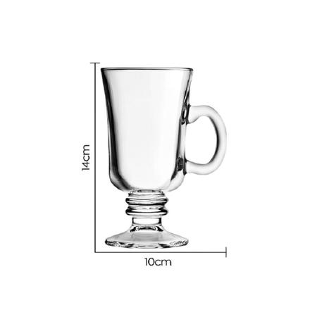 Imagem de Conjunto 3 Xícaras para Cappuccino- Ideal para Dolce Gusto - Vidro Transparente -230mL