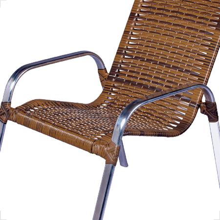 Imagem de Conjunto 4 Cadeiras Alumínio Área Externa Fortaleza Fibra Sintética Artesanal