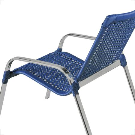 Imagem de Conjunto 4 Cadeiras Alumínio Área Externa Fortaleza Fibra Sintética Artesanal