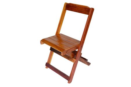 Imagem de Conjunto 4 cadeiras e 1 mesa dobrável de Madeira  120 x 70 - com pintura na cor mel