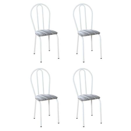 Imagem de Conjunto 4 Cadeiras Hécate Branco e Linho