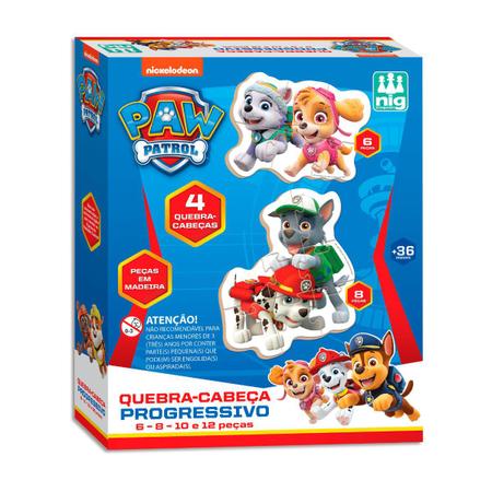 Conjunto 4 Quebra Cabeça Infantil Progressivo Animal 36 Pçs - Nig  Brinquedos - Quebra Cabeça Progressivo - Magazine Luiza