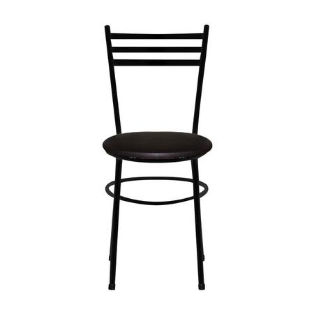 Imagem de Conjunto 6 Cadeiras Epoxi Preta Para Cozinha
