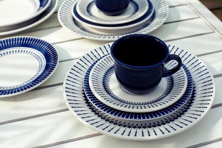 Imagem de Conjunto 6 pratos de sobremesa 18cm em Cerâmica Donna Colb Biona Oxford Azul 