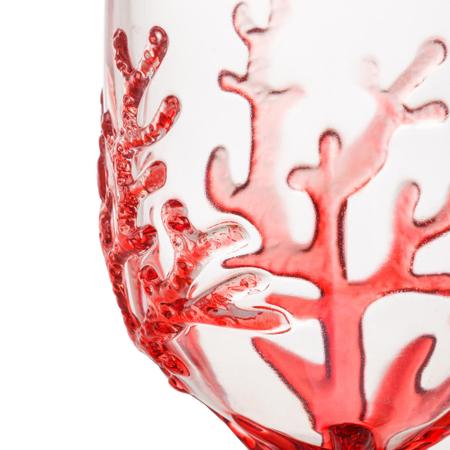 Imagem de Conjunto 6 Taças Bon Gourmet Acrílico Coral Vermelho 450Ml