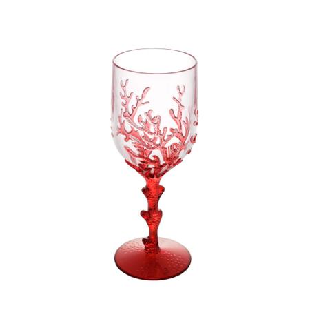 Imagem de Conjunto 6 Taças Bon Gourmet Acrílico Coral Vermelho 450Ml