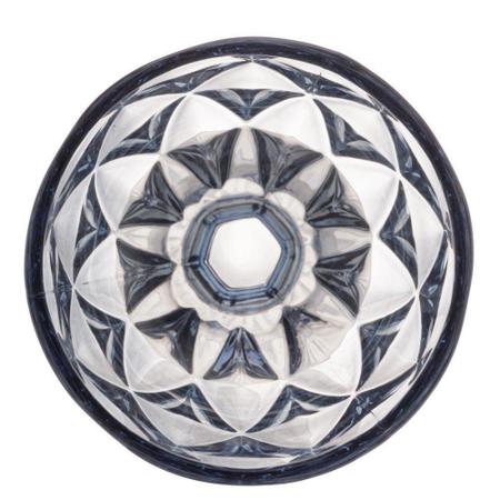 Imagem de Conjunto 6 Taças de Vidro Diamond Azul Metalizado (325mL) - Lyor