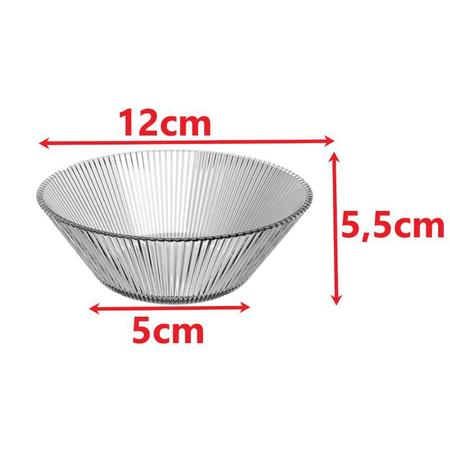 Conjunto 6 Tigelas de Sobremesa Sorvete Bowl em Vidro 320ml - Hauskraft Imagem de Conjunto 6 Tigelas de Sobremesa Sorvete Bowl em Vidro 320ml