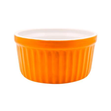 Imagem de Conjunto 6 Tigelas Laranja 135ml Porcelana Sobremesa Hotel