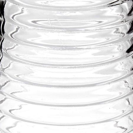 Conjunto 7 Peças - Jarra com 6 Copos de Vidro Colmeia Transparente Branco