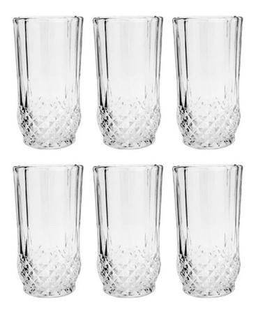 Imagem de Conjunto 7 peças jarra com 6 copos de vidro roberta 7459