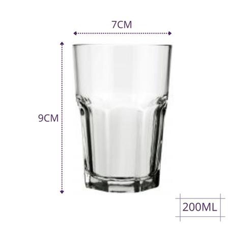 Imagem de Conjunto 8 Copos 200ml Vidro Bristol Nadir Suco Agua