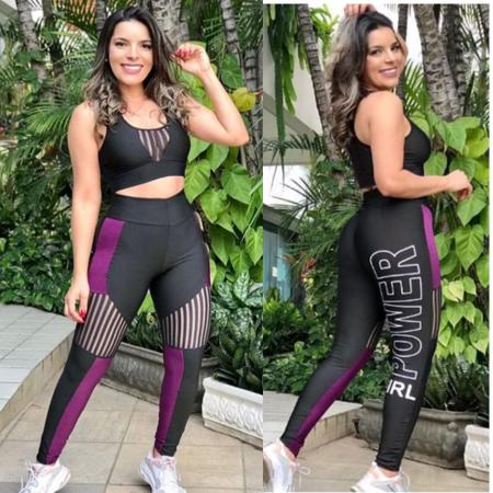 Conjunto Academia Feminino kit com 1 Calça legging com Top Nadador Roupa  Ideal para Treino e Caminhada - Tatito Moda Fitness - Conjunto de Roupa  Fitness - Magazine Luiza