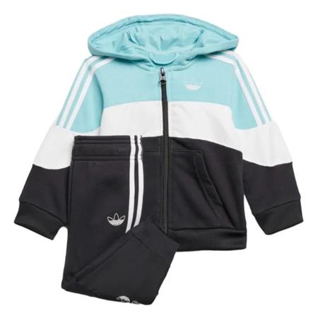 Conjunto Adidas Blusa Moletom Capuz BX 20 Infantil Preto