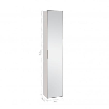 Imagem de Conjunto Banheiro com Espelho Armário Bancada Armário Vertical e Tanque Apoio 80cm Pró Bumi
