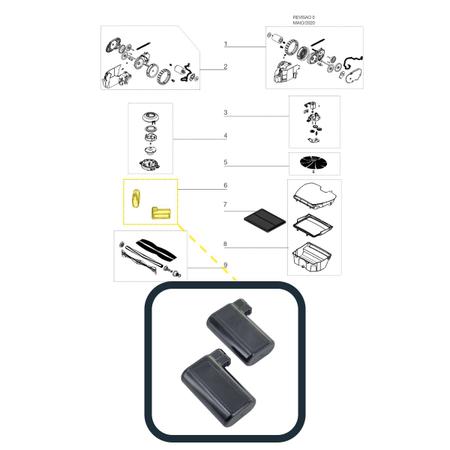 Imagem de Conjunto Baterias Para Aspirador de Pó Robô PI92-4SGM Electrolux Original A00467903