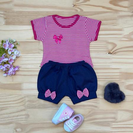 Imagem de Conjunto Bebê 2 Peças Camiseta e Shorts Menina