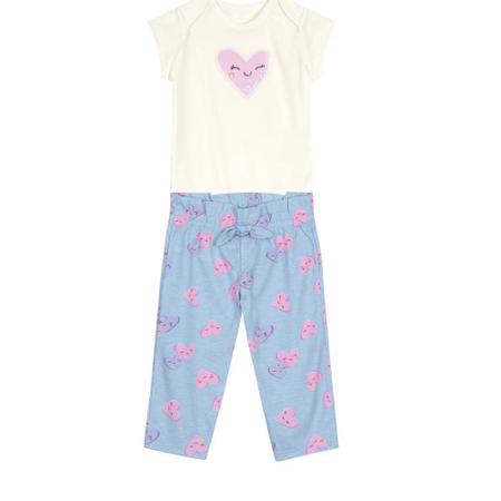 Conjunto Bebê Menina Em Malha Brandili Baby Natural Imagem de Conjunto Bebê Menina Em Malha Brandili Baby Natural