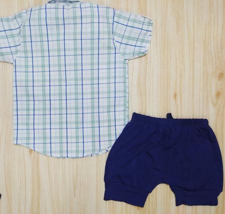 CONJUNTO DE BEBÉ Calção + Camisa «Xadrez»