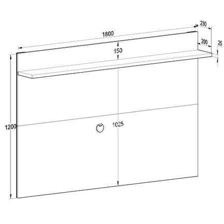 Imagem de Conjunto Benevello Rack Com Painel 55 Polegadas e Estante MDP Quiditá