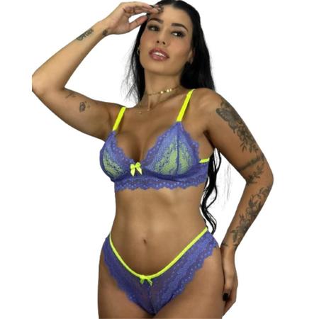 Conjunto Bicolor Íntimo Lingerie Feminino De Renda Sutiã Calcinha Calesson Cropped Sem Bojo - Lelu Modas Imagem de Conjunto Bicolor Íntimo Lingerie Feminino De Renda Sutiã Calcinha Calesson Cropped Sem Bojo