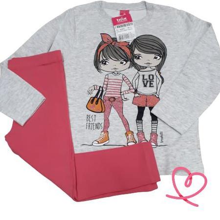 Imagem de Conjunto blusa de moletom com legging infantil Menfis moda e acessórios