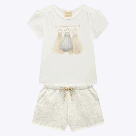 Imagem de Conjunto Blusa e Shorts Cotton Infantil Feminino Milon 2000379