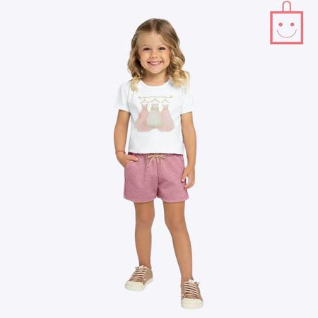 Imagem de Conjunto Blusa e Shorts Cotton Infantil Feminino Milon 2000379