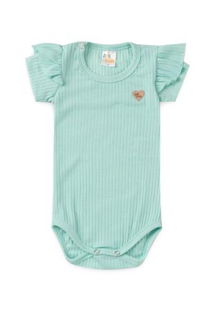 Imagem de Conjunto Body Canelado Curto Menina - Verde Menta - Ame Kids